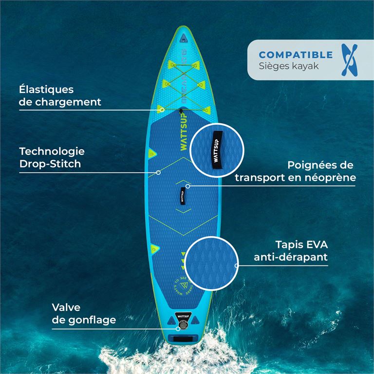 Φουσκωτή σανίδα SUP WattSUP Bream 10'6 (με δυνατότητα μετατροπής σε καγιάκ)