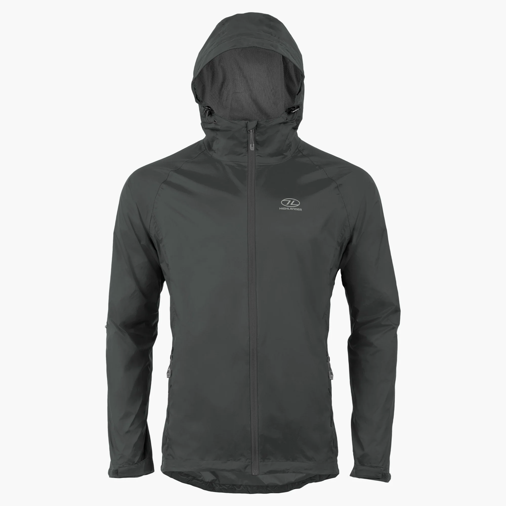 HIGHLANDER Stow & Go Pack Away Waterproof Jacket M, Αδιάβροχο Ανδρικό Τζάκετ, JAC077-2-DGY /Dark Grey