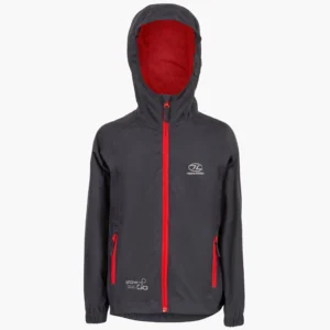 HIGHLANDER Stow & Go Pack Away Waterproof Jacket Kids, Παιδικό Αδιάβροχο Τζάκετ, JAC078Y-CH /Charcoal
